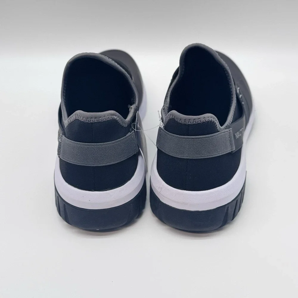 Size 10US- Nautica Colnor Slip On Shoes, Black Charcoal/White